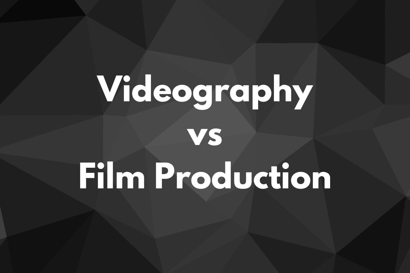 What is the difference between Videography Vs Film Production in Kenya?