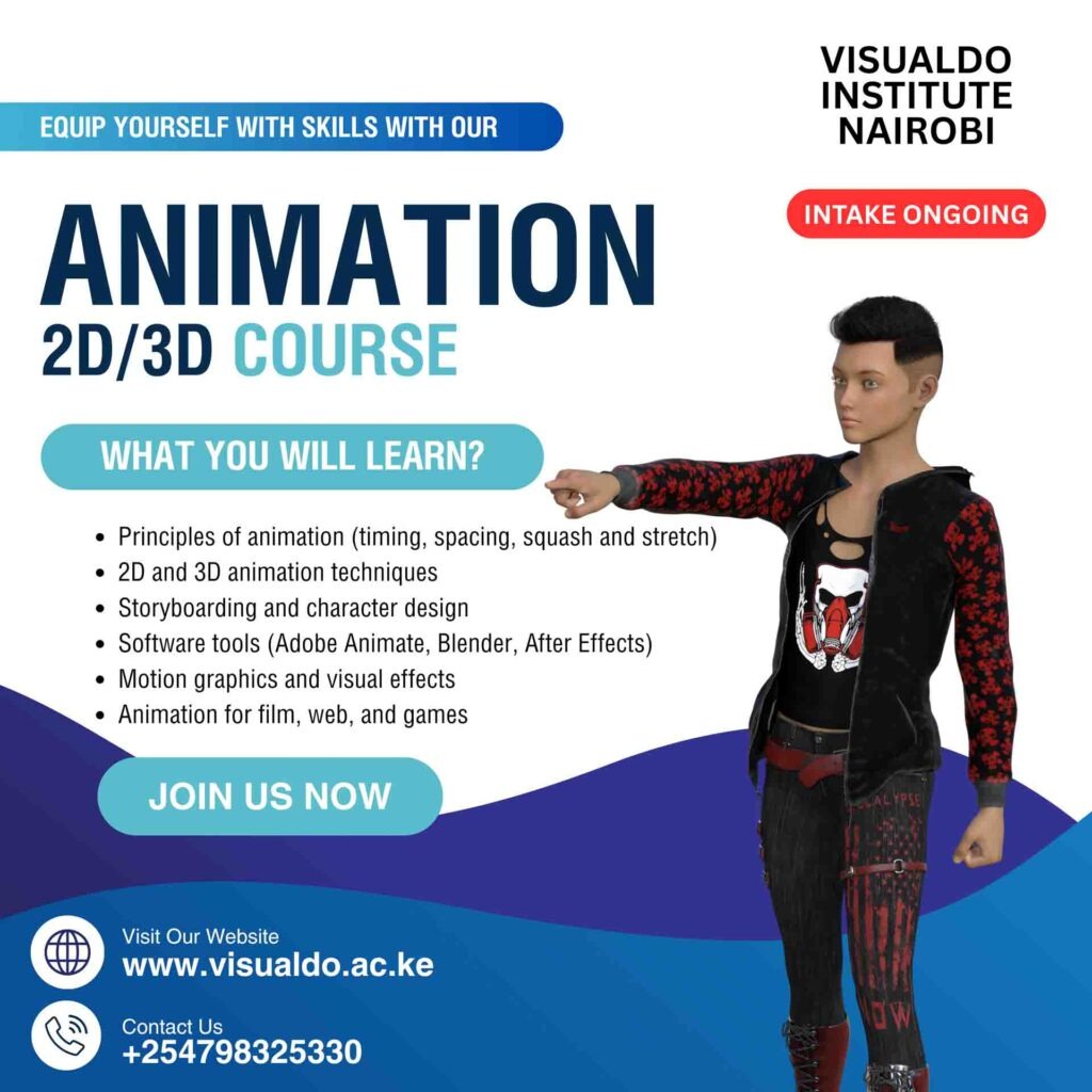 Animation courses Kenya preparing students for careers in film, gaming, and digital media