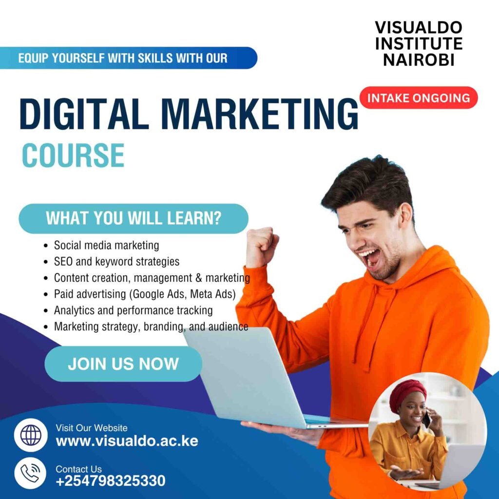 Hands-on digital marketing training at Visualdo Institute Kenya